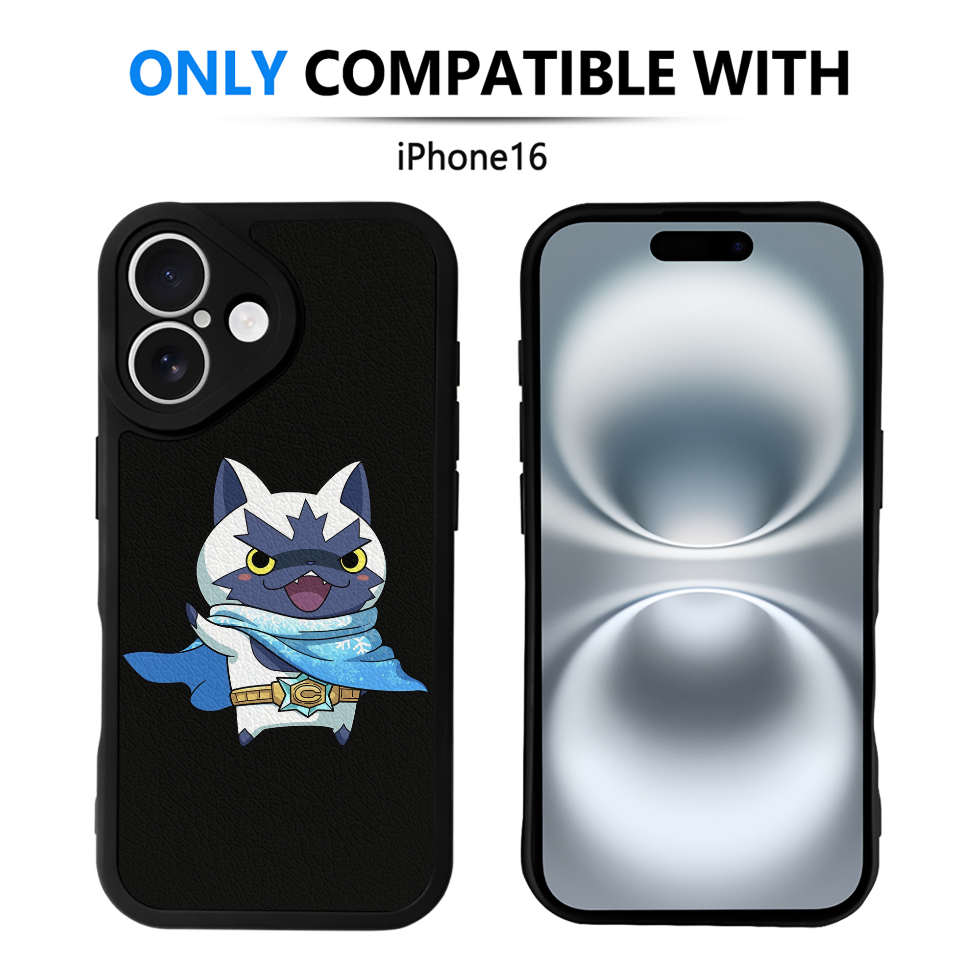 （画像用） 妖怪ウォッチ Yo-kai Watch 【iPhone 16シリーズ対応】シリコンスマホケース（レザー調） 材質：シリコン